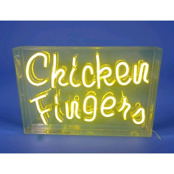 Chicken Fingers Lighted Neon Sign Kitchen Mancave Raising Cane's Restaurant - Picture 1 of 6